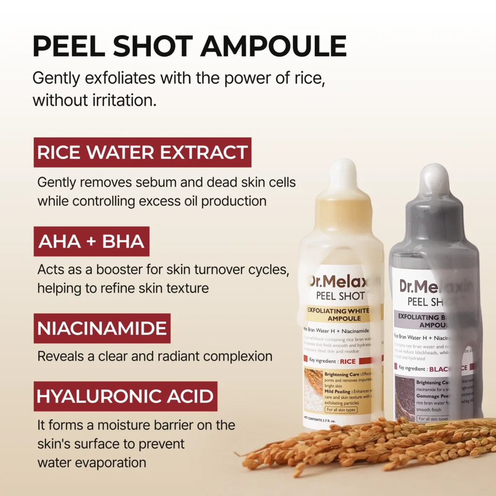 peel shot glow rice line