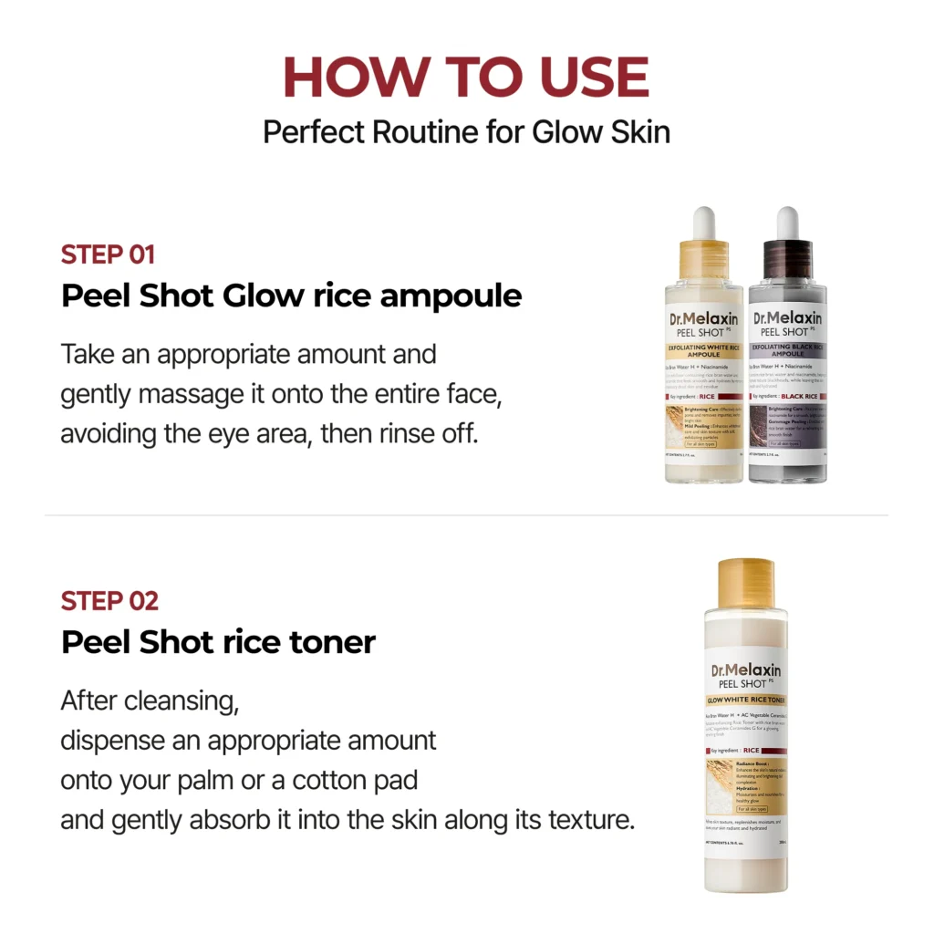 peel shot glow rice line